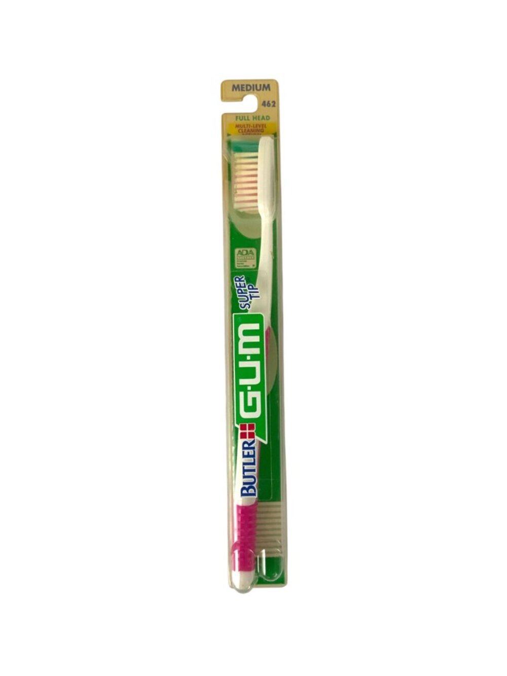 Vintage Butler GUM Super Tip Toothbrush Medium Full Head Multi-Level Cleaning